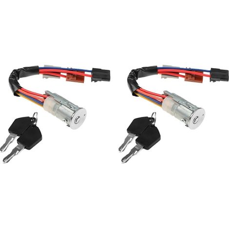 2X 4162.99 416299 Cylindre de serrure de contacteur d'allumage, avec 2 clés, compatible avec Peugeot 306 1993-2002 4162-99 252113 (1/5)