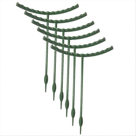 Filiyano-Lot de 10 tuteurs pour plantes, supports semi-circulaires en plastique, cages à plantes en plastique vert F (1/5)