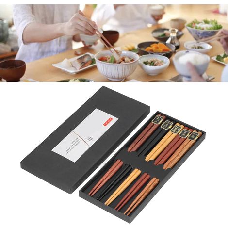 Coffret cadeau de vaisselle, baguettes, cinq baguettes en bois, quatre baguettes d'angle (1/5)