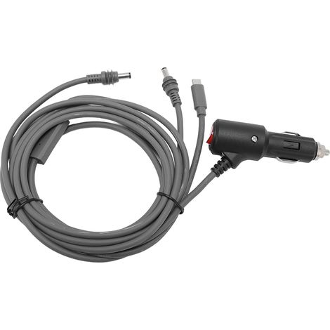 Câble d'alimentation Satellite DC 3 en 1, Adaptateur de Chargeur de Voiture 12V à 24V avec Fil 18AWG pour Camping-Car, Camion, Bateau, Alimentation par Antenne Parabolique (15M) (1/4)
