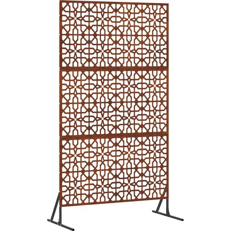 Écran de confidentialité Gris 100 x 50 x 180 cm Acier patiné (1/5)