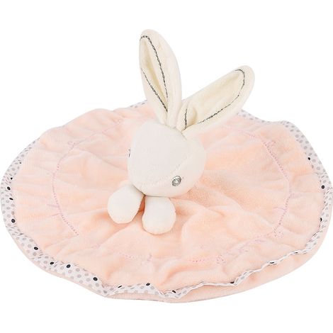 Peluche Lapin Velouté Douillette Apaisante pour Bébé - Doudou Lavable Rose (1/5)
