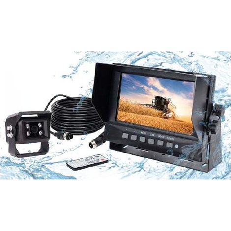 Kit Vidéo Étanche 7 Pouces - Caméra IP69K avec Vision Nocturne (1/2)