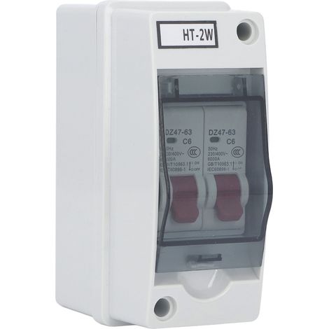Leitungsschutzschalter (2-polig) mit wasserdichtem Verteilerkasten, 230–400 V (1/5)