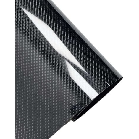 1 Rouleau Film Carbone 7D, Vinyle Autocollant 150x30cm, Protection UV, Noir, Pour Voiture Moto Accessoires (1/5)