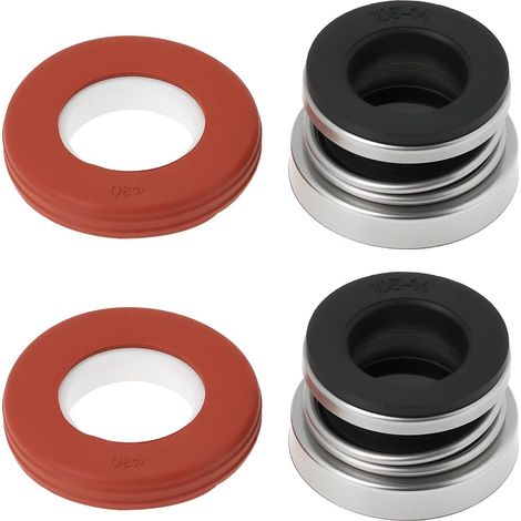 Set of 2 14mm helical spring rubber seals for water pump. Mechanical seal 9 x 23 mm / 24 x 30 mm (1/5)