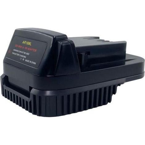Adaptateur Batterie 18 V - Pour Outils Sans Fil 18 V - Compatible Batteries Lithium-ion 18 V - Noir - 1 Pièce (1/5)