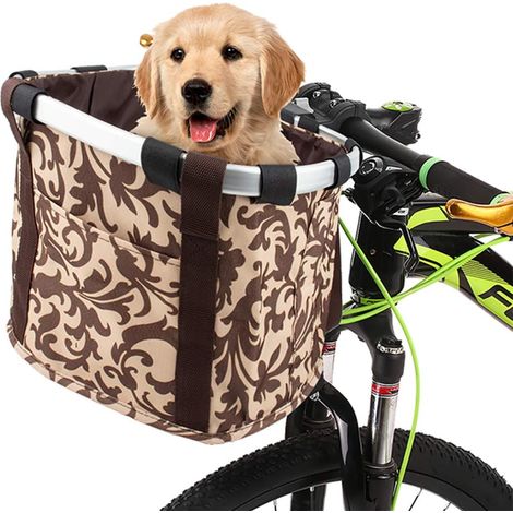 Panier avant de vélo pliable et amovible, panier de rangement multifonctionnel et étanche avec cadre en aluminium, idéal pour les courses, les trajets quotidiens, le camping et les activités de plein  (1/5)