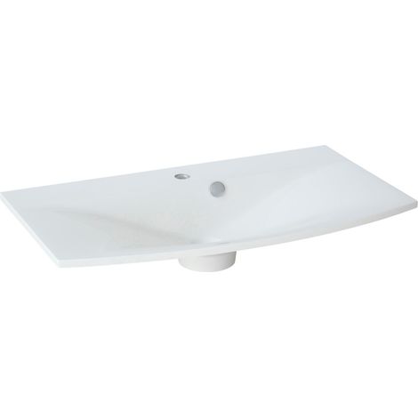 LUGANO Gussbecken weiß 80x15,5x46 geschwungen (1/5)
