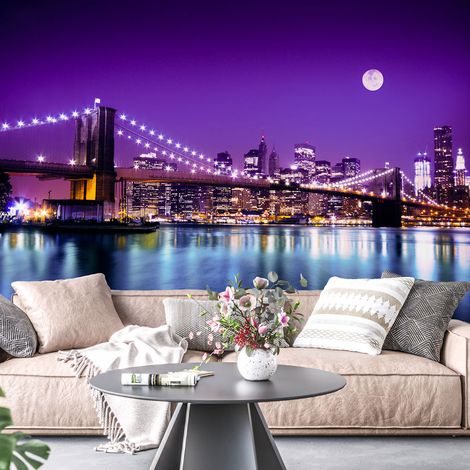 Papier peint panoramique - New York Lune - 130 cm x 86 cm (1/4)