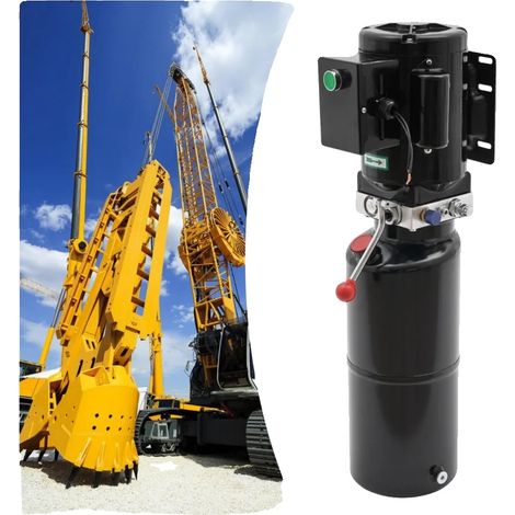 Bomba hidráulica, potencia de 2200 W, capacidad del depósito de aceite de 10 L, presión máxima de descarga de 18 MPa, presión normal de trabajo de 12 MPa, caudal de 4,6 L/min. (1/5)