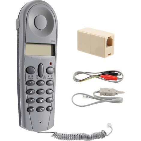 Testeur de ligne téléphonique C019 - Outil pour technicien de ligne - Kit de test de câbles réseau - Vérification de compatibilité - Gris/Blanc - SimpleWHBYV (1/4)
