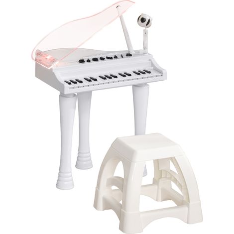 Piano enfant électronique blanc – Mêmes caractéristiques – Blanc, élégant (1/5)