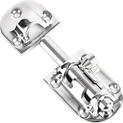 Verrou à barillet coulissant en acier inoxydable 316 pour portes de fenêtres et petites portes de placards (90 x 38 mm) (1/5)
