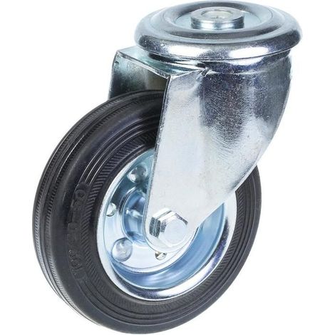 Neumático - Capacidad 90 kg - Negro - 100 mm - Caucho - Giratorio