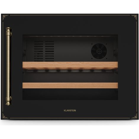 Klarstein Refrigerador de vino Vinsider Victoria 28  28 botellas  táctil  protección UV  LED  silencioso  2 estantes