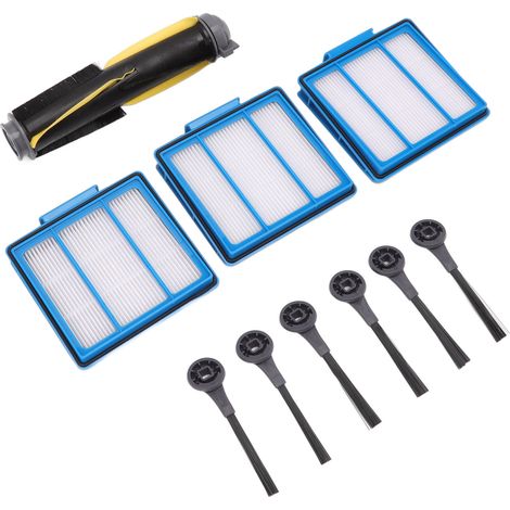 Kit de brosses de balayage avec filtre, boîtier ABS, filtre à air à particules haute efficacité et 6 brosses latérales pour Shark IQ RV101 (1/5)