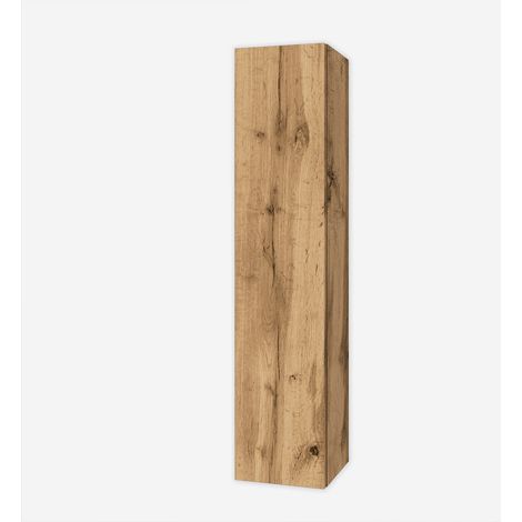 Colonna bagno salvaspazio sospesa design minimal Made in Italy Astra - Rovere