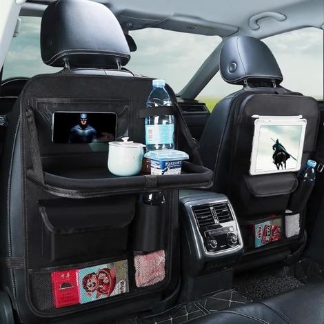 Kinder-Auto-Organizer, Auto-Organizer, Sitz-Organizer mit Ablage, wasserdichte Trittmatten, Rücksitzschutz (1/4)