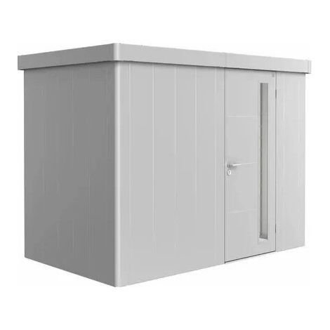 Casetta da giardino Neo 1C porta standard, argento-metallico (1/5)