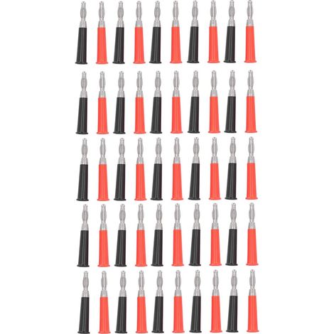 25Set haut-parleur fiche banane ABS en alliage de Zinc lanterne connecteur mâle soudé pour prise banane 4mm (1/5)