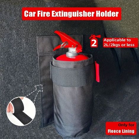 BelleRise - 1 x Sac de rangement pour extincteur de voiture (tissu Oxford) — Organiseur de coffre durable et sac suspendu pour dossier de siège (1/5)
