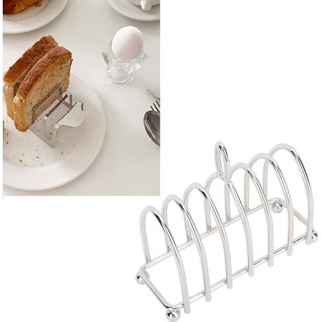 Porte-toast en acier inoxydable, couverts occidentaux créatifs, trancheuse à pain pour le petit-déjeuner et support de rangement, style 3. (1/5)