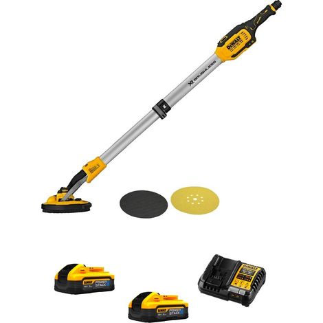 Lijadora para paneles de yeso DeWALT DCE800H2-SK (2 x 5,0 Ah Powerstack + DCB1104) (1/5)