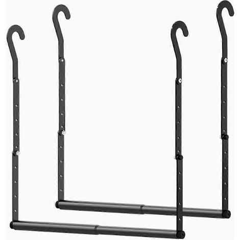 Lot de 2 réglable placard Rods pour suspendu vêtements robuste placard suspendu tige double suspendu placard tige (1/5)