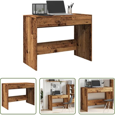 Bureau vieux bois - Bureau vieux bois 101x50x76,5 cm bois d'ingénierie (1/5)