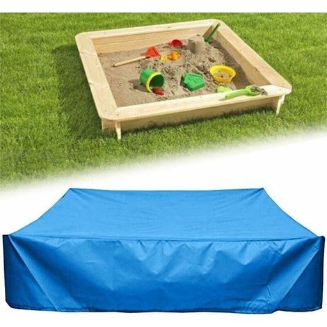 Schutzhülle für Gartenmöbel, 120 x 120 x 20 cm, Terrassenmöbelabdeckung, wasserdichte Schutzhülle, winddicht, staubdicht, reißfest, Oxford-Gewebe (1/4)