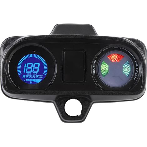 Compteur vitesse moto DC 12V LCD numérique – Affichage 7 couleurs universel remplacement Brazil TITAN 150, mesure (1/5)