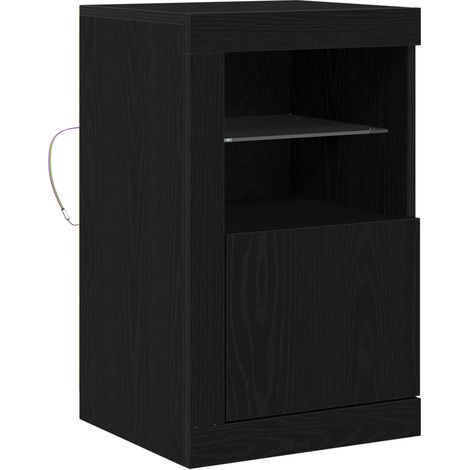 Maison Exclusive - Buffet LED Chêne noir 41 x 37 x 67 cm Bois d'ingénierie