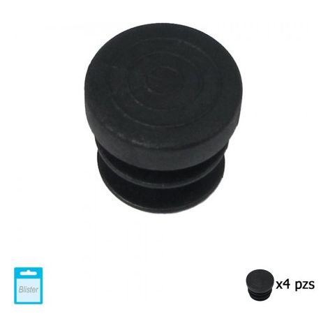 Runde schwarze Innenhülse 16 mm. Blister 4 Stück. (1/3)