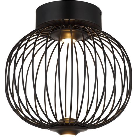 Globo - plafoniera - GALWAY - nero - metallo - Ø 30cm - LED -