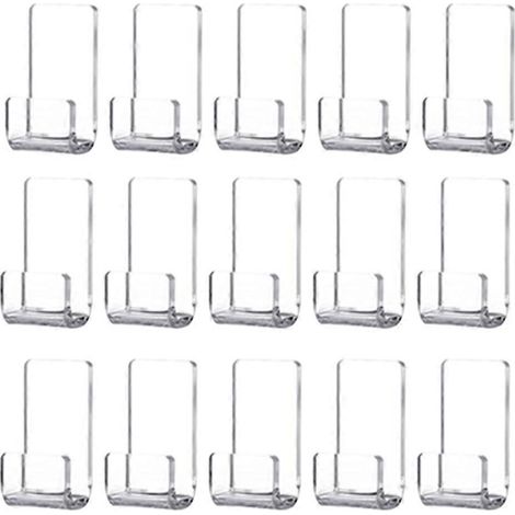 15 supports muraux transparents en acrylique pour disques vinyles et CD.-4.00X2.00X0.80CM (1/4)