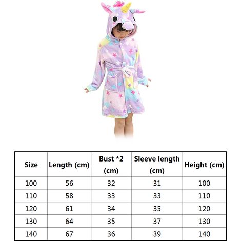 Pyjama enfant à capuche en flanelle avec motif animal, peignoir et serviette de bain pour enfants (1/2)
