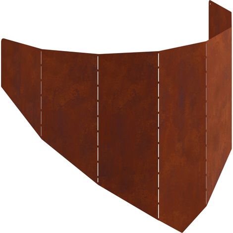 Raseneinfassung 100 x 45 cm Stahl Rostig vidaXL