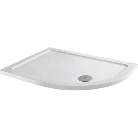 Modern Offset Quadrant Shower Tray 1200x800mm RH Low Profile Lightweight White (1/2)