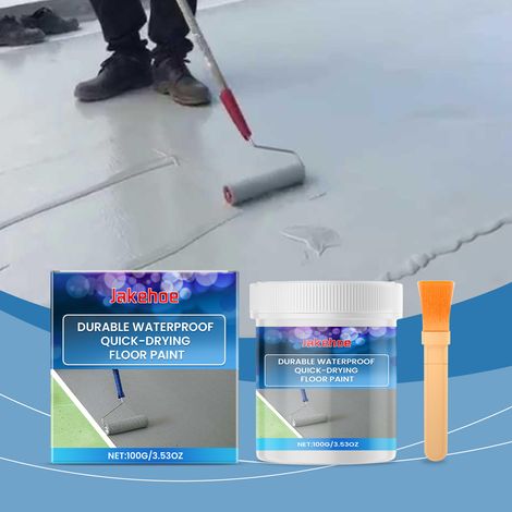 Peinture pour sol grise, résistante aux intempéries et à séchage rapide, convenant à une utilisation intérieure et extérieure. Peinture pour sol imperméable, à séchage rapide et pratique - 100 g + pin (1/5)