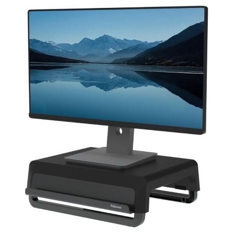 Fellowes Breyta Monitor Ständer tragbar mit Handgriff schwarz Schwarz, Grau Tisch/Bank