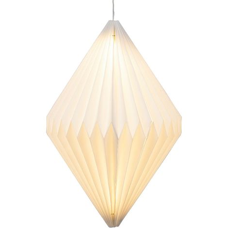 Lumineo Ornament-Hängelampe Weiß für den Außenbereich Ø 37 cm 6 LED - warmweiß