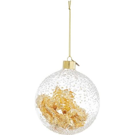Sfera natalizia Bizzotto vetro Yana trasp/oro ø10