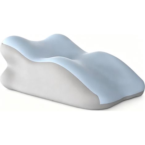 Coussin Wedge Ergonomique 60×45×37 cm, Coussin de Soutien Inclin é Multi-Position pour Lit et Chambre, Bleu (1/5)