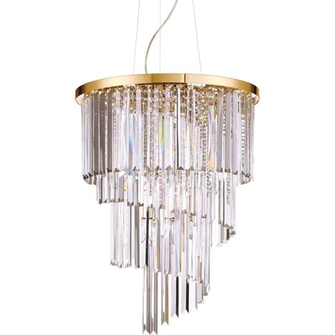 Ideal Lux Carlton - Suspension à 12 ampoules Or, E14 (1/2)