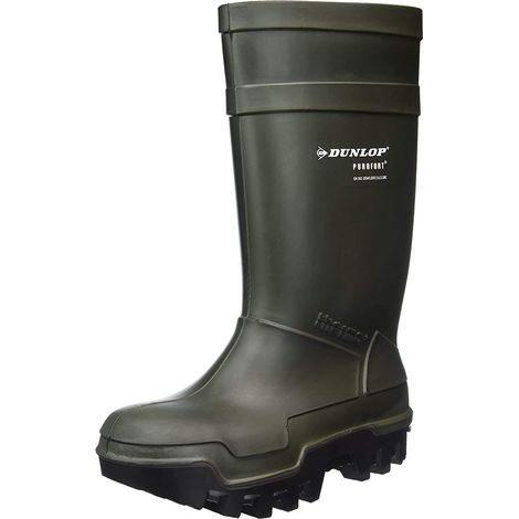 DUNLOP Protective Footwear, C662933, Purofort Thermo+ Full Safety, Verde Scuro/Nere, Taglia 44 EU