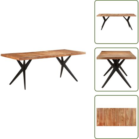 Esstisch 200x90x76 cm Akazie Massivholz - Holz Tisch - Esstisch - Wohnzimmertisch - Massivt Holz - Akazienholz (1/5)