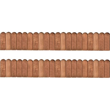 vidaXL Rotoli di Bordura 2 pz 120 cm in Legno di Pino Impregnato (1/5)