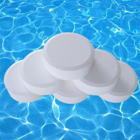 50 Chlortabletten für Schwimmbäder und Whirlpools, effektive Behandlungstabletten, Wasserreinigung, schnelle Reinigung, 50er-Packung (1/5)