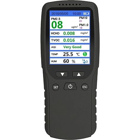 Appareils Mesurant Qualité Air Intérieur, Le moniteur portatif de détecteur de qualité de l'air suit le compteur de poussière de brume PM2.5 for l'inspection de gaz de voiture (1/5)